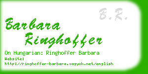 barbara ringhoffer business card